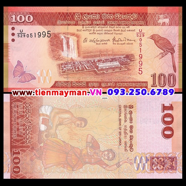 Tiền giấy Sri Lanka 100 Rupees 2010 UNC