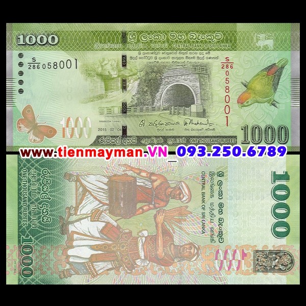 Tiền giấy Sri Lanka 1000 Rupees 2010 UNC