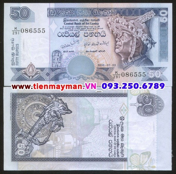 Tiền giấy Sri Lanka 50 Rupees 2006 UNC