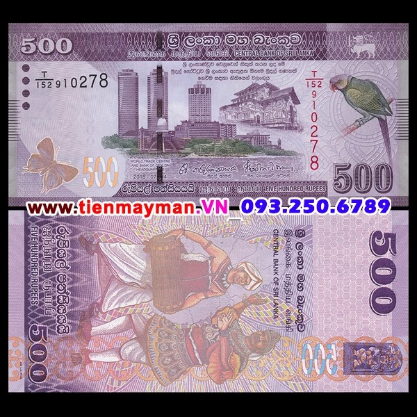 Tiền giấy Sri Lanka 500 Rupees 2010 UNC