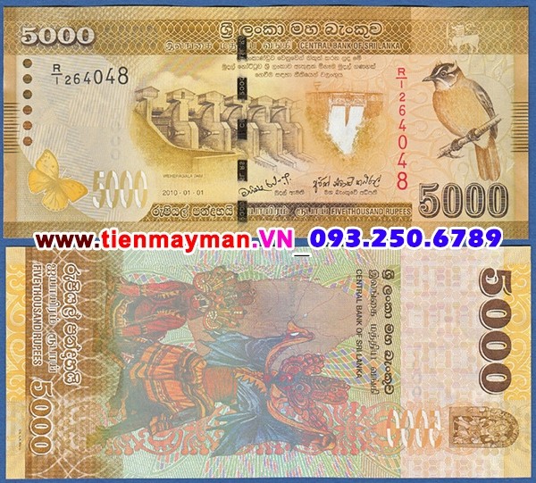 Tiền giấy Sri Lanka 5000 Rupees 2010 UNC