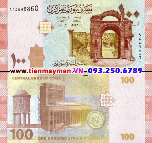 Tiền giấy Syria 100 Pound 2010 UNC