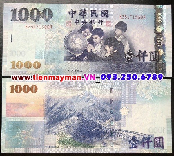 Tiền giấy Đài Loan 1000 Yuan 2005 UNC