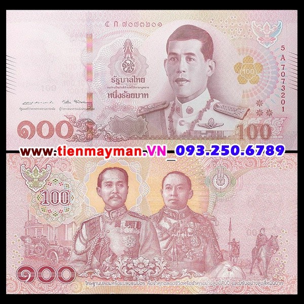 Tiền giấy Thailand 100 Baht 2018 UNC