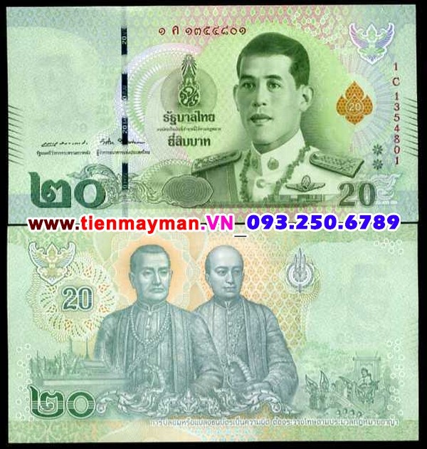 Tiền giấy Thailand 20 Baht 2018 UNC