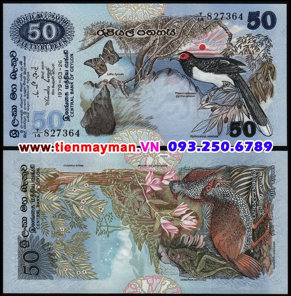 Tiền giấy Sri Lanka 50 Rupees 1979 UNC