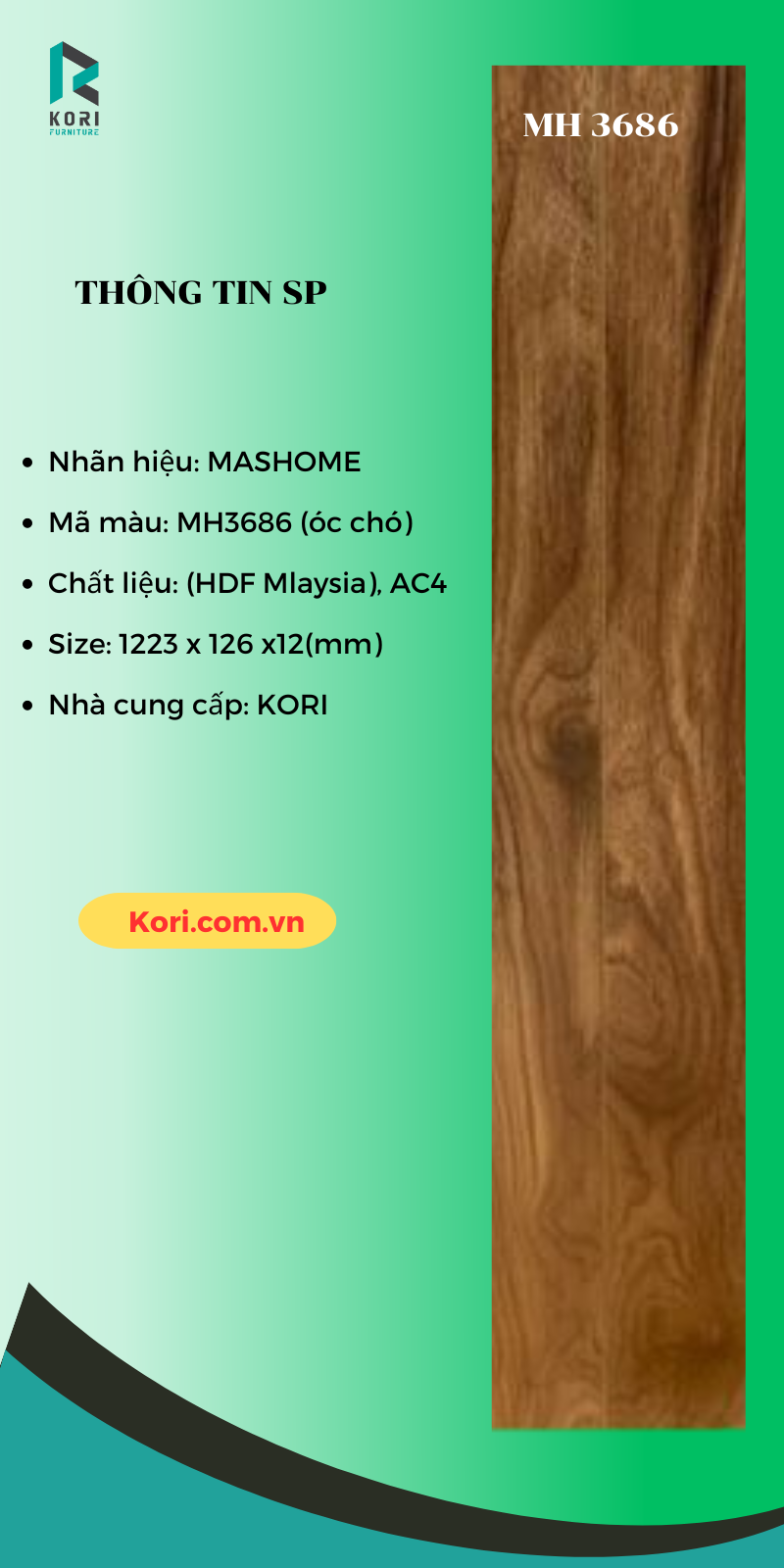 màu sàn gỗ MH3686