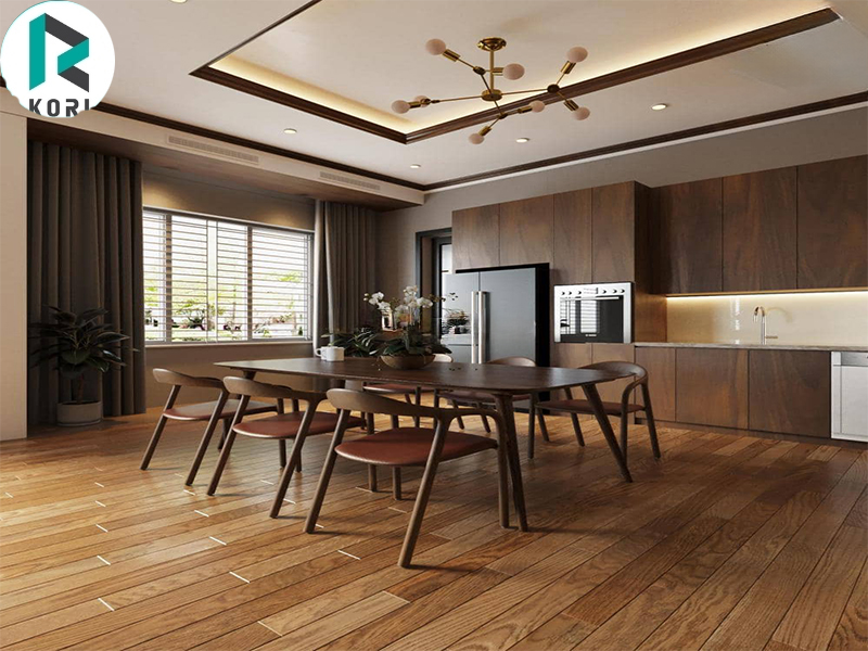 Sàn gỗ tự nhiên sang trọng