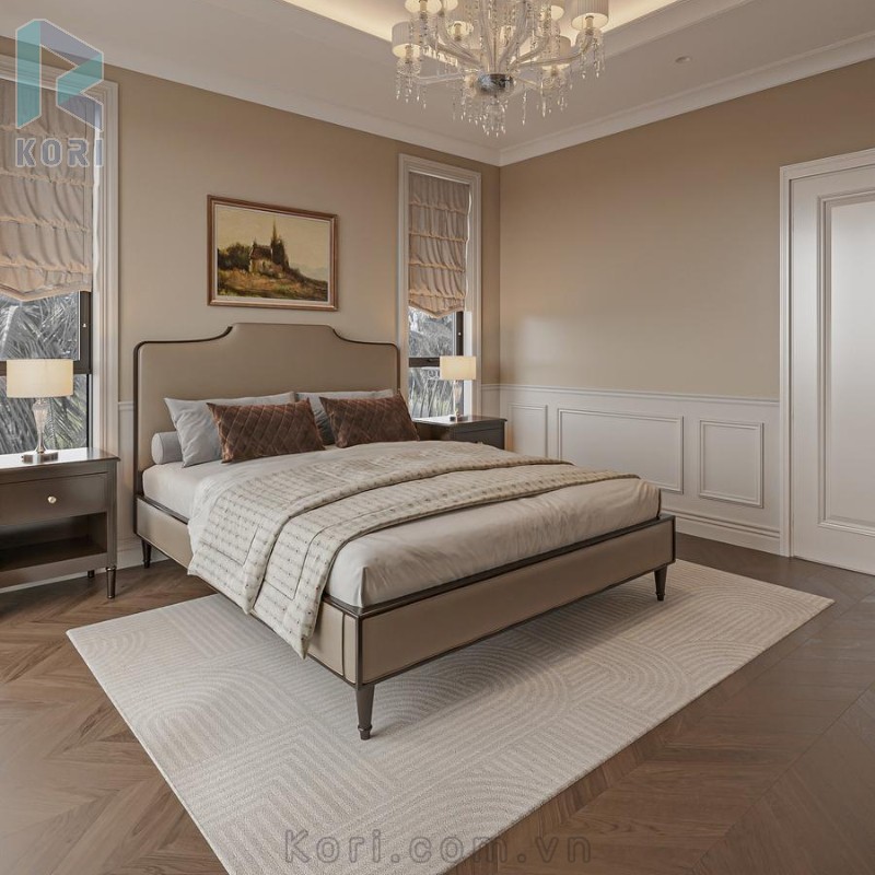 Sàn gỗ xương cá cho phòng ngủ