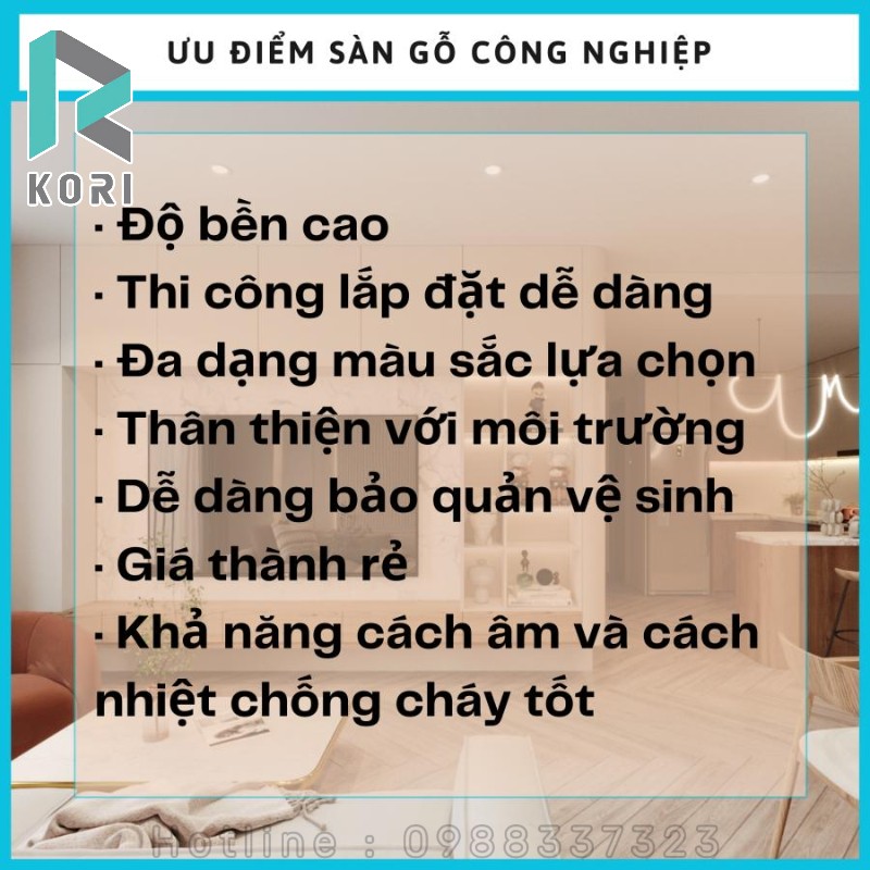 Ưu điểm sàn gỗ công nghiệp