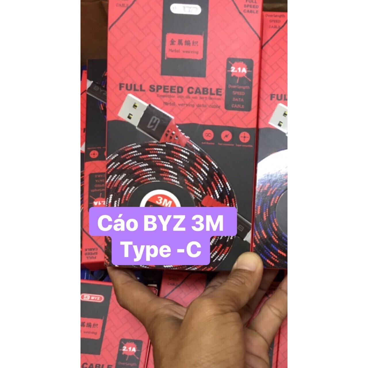 Cáp BYZ 3M Type-C
