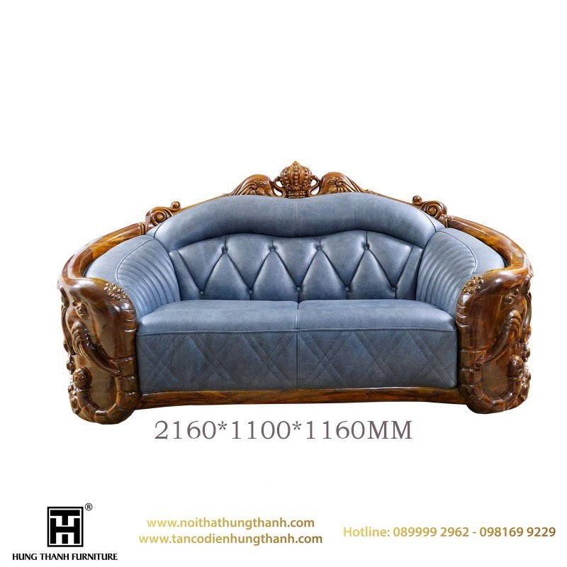 Bộ Ghế Sofa Da Bò Tót Nhập Khẩu Nguyên Chiếc  Phong Cách Quí Tộc