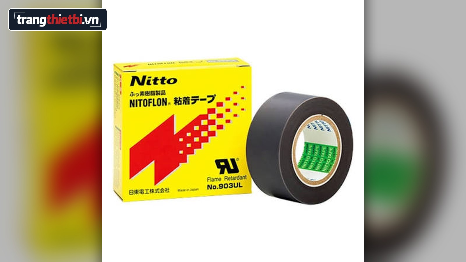 Cuộn băng keo chịu nhiệt Teflon Nittoflon No.903UL thương hiệu Nitto Denko chính hãng chuyên dụng trong công nghiệp điện tử và đóng gói