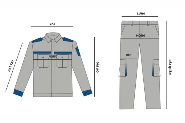 Cập nhật bảng size quần áo bảo hộ chuẩn theo chiều cao và cân nặng