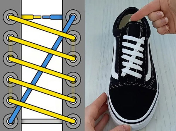 Kiểu buộc dây giày bảo hộ tia chớp giúp thao tác nhanh và cố định giày chắc chắn