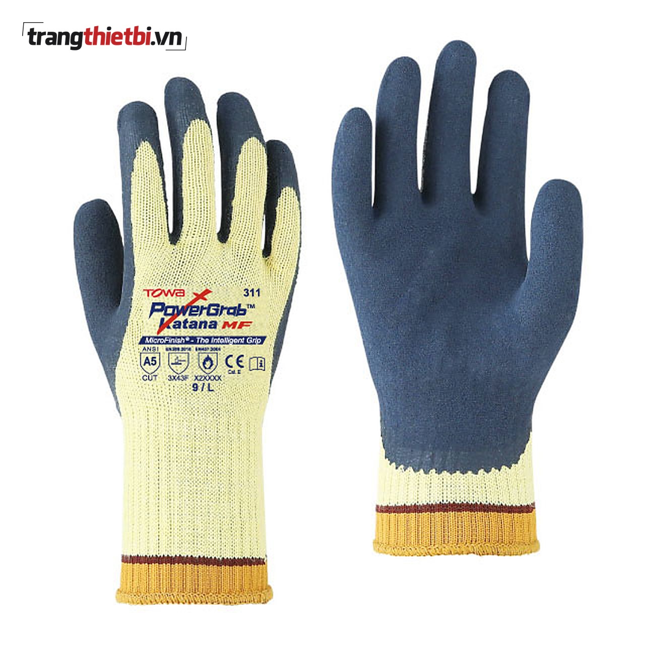 Găng tay chống cắt Towa PowerGrab Katana MF 311 chống cắt cấp độ F phủ Latex MicroFinish