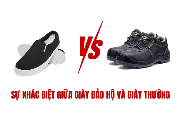 Giày bảo hộ và giày thường khác nhau về cấu tạo, chức năng và tiêu chuẩn an toàn