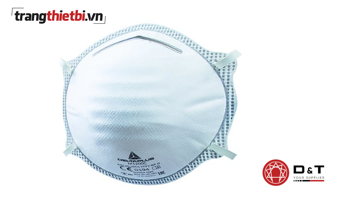 Khẩu trang bảo hộ Delta Plus M1200C chuẩn FFP2 NR D chống bụi mịn đạt tiêu chuẩn CE