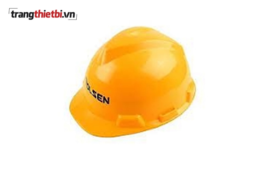 Nón bảo hộ lao động Tolsen 45188 màu vàng chất liệu nhựa PP đạt tiêu chuẩn CE