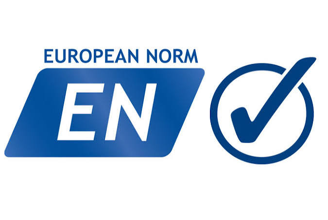 Biểu tượng chứng nhận tiêu chuẩn Châu Âu European Norm EN kèm dấu tích đạt chuẩn