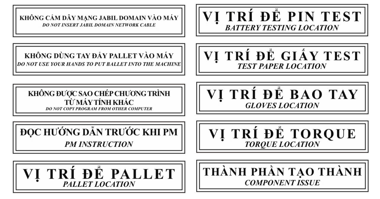 Safety Labels & Safety Signs