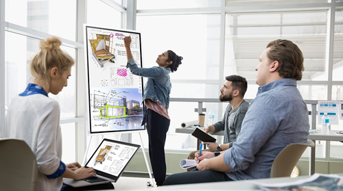 bảng tương tác samsung flip pro trong ngành thiết kế nội thất