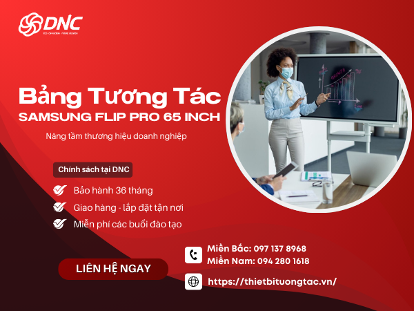 bảng tương tác samsung flip pro 65 inch