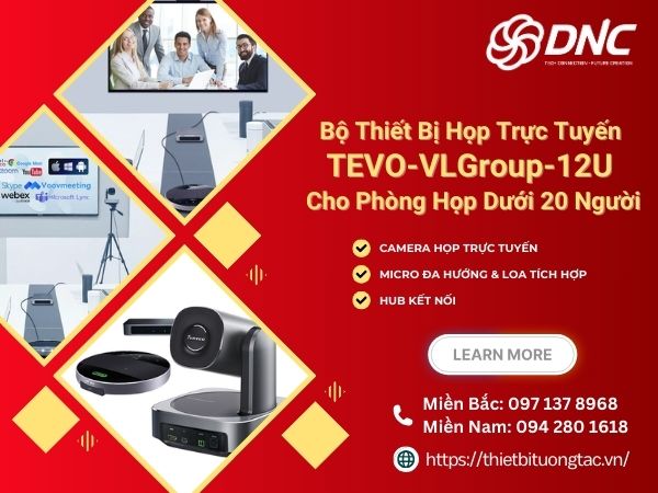 bộ thiết bị họp trực tuyến TEVO-VLGROUP-12U