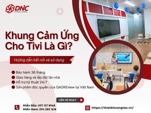 khung tương tác hoặc khung cảm ứng cho tivi