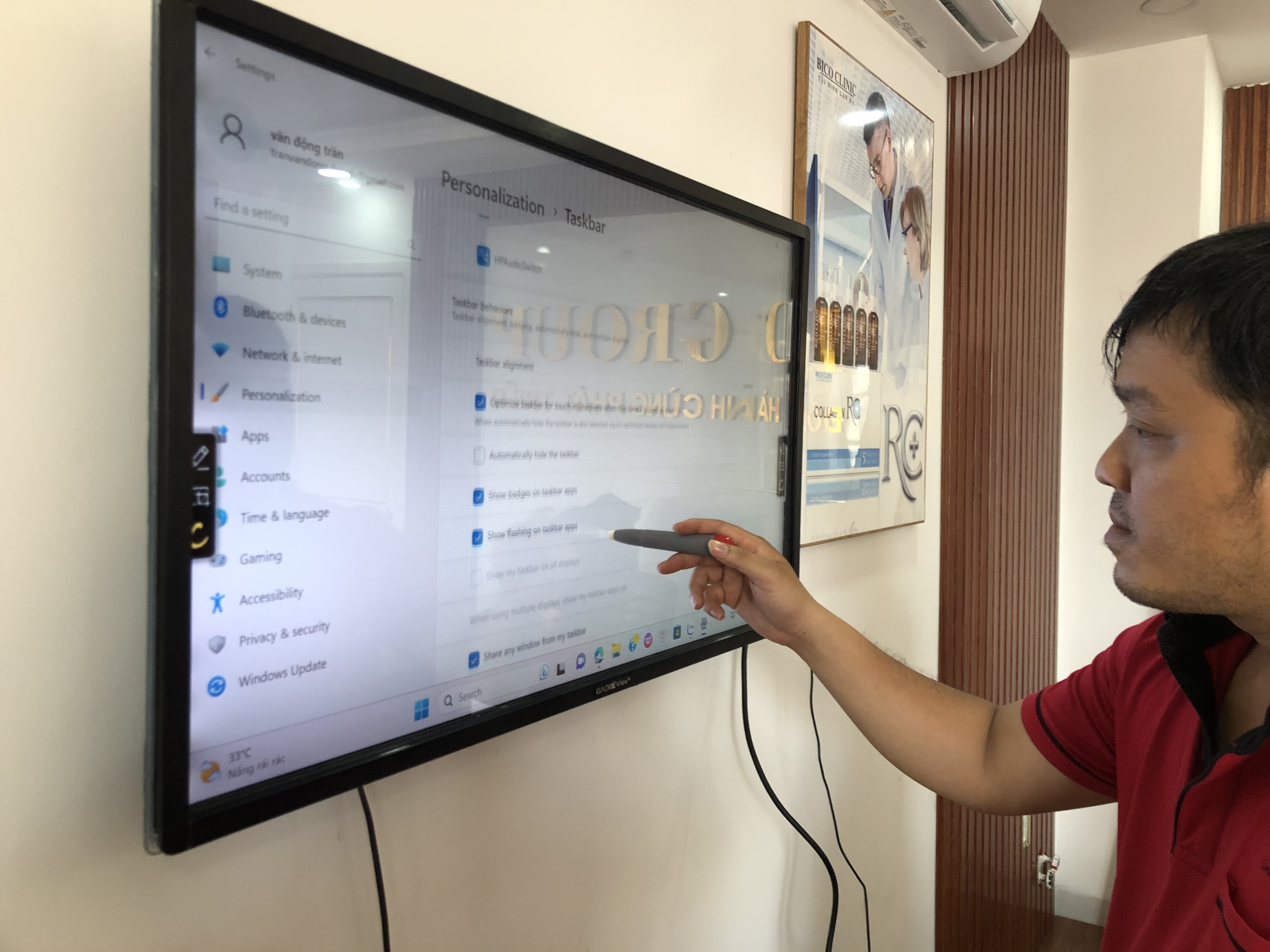 khung tương tác cho tivi