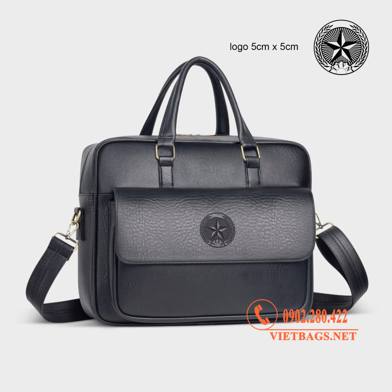 Cặp da in logo đại hội