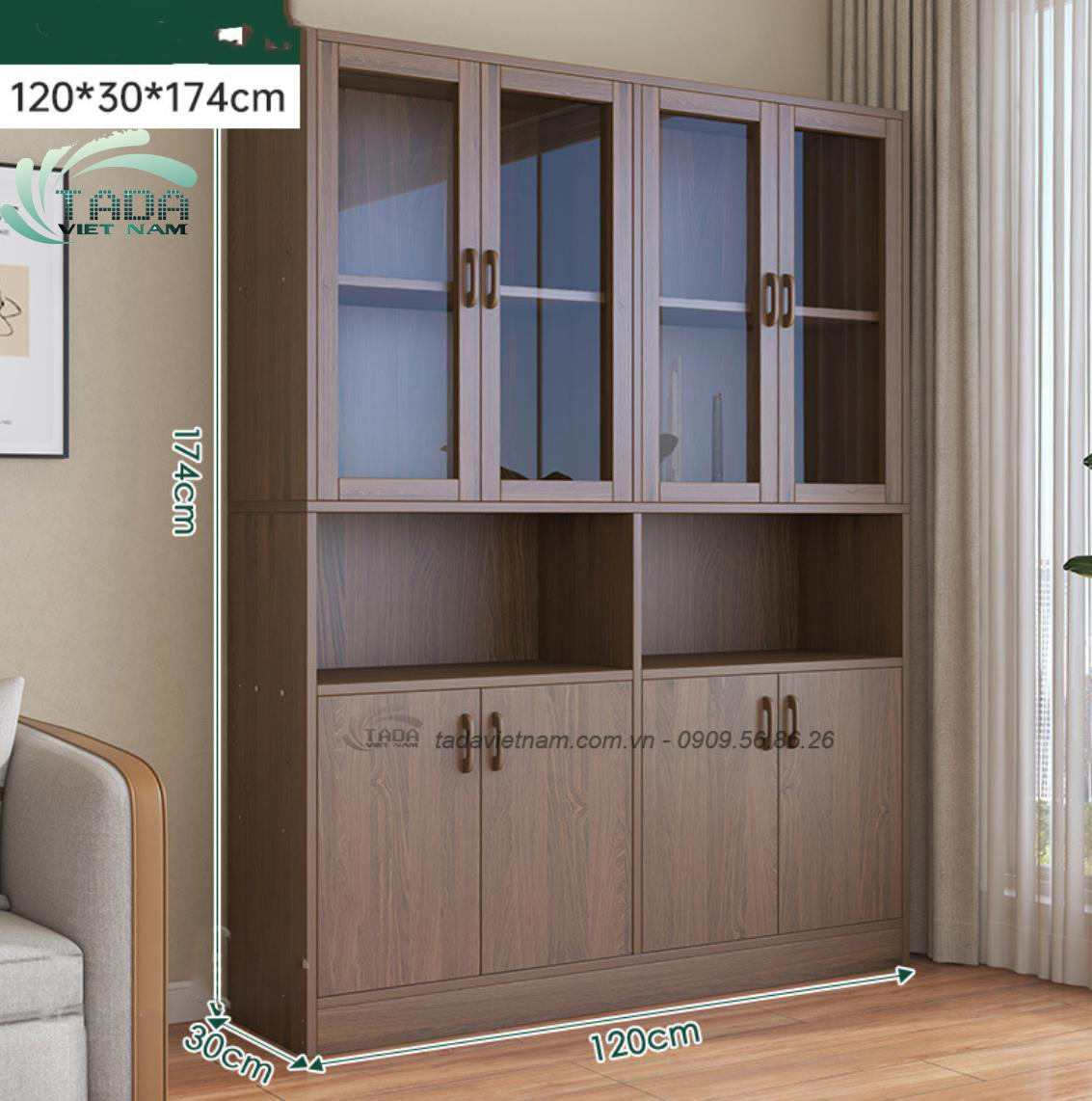 Tủ đựng sách đa năng, chất liệu gỗ MDF, thương hiệu TADA Việt Nam - TDKS13