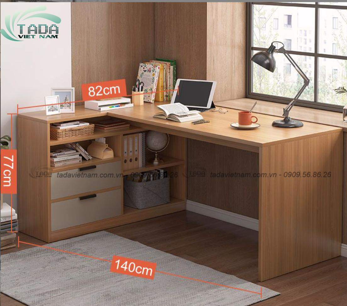 Bàn học kết hợp học tủ ,chất liệu gỗ MDF thương hiệu TADA VIỆT NAM- TDBH19