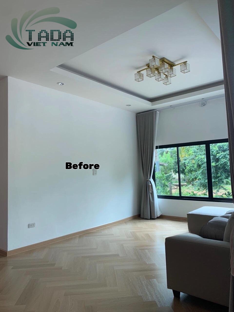 Tổng hợp hình ảnh trước và sau khi hoàn thiện Kệ Tivi kết hợp mảng tường của TaDa Việt Nam