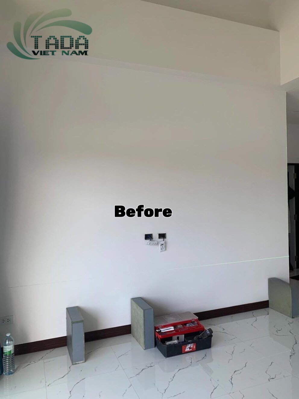 Tổng hợp hình ảnh trước và sau khi hoàn thiện Kệ Tivi kết hợp mảng tường của TaDa Việt Nam