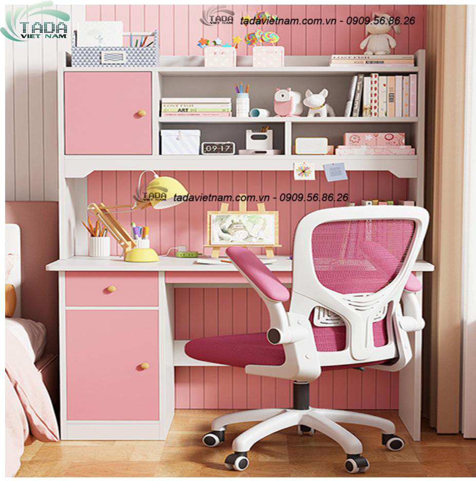 Bàn học 90cm liền giá sách, chất liệu gỗ MDF ,thương hiệu TADA VIỆT NAM- TDBH7