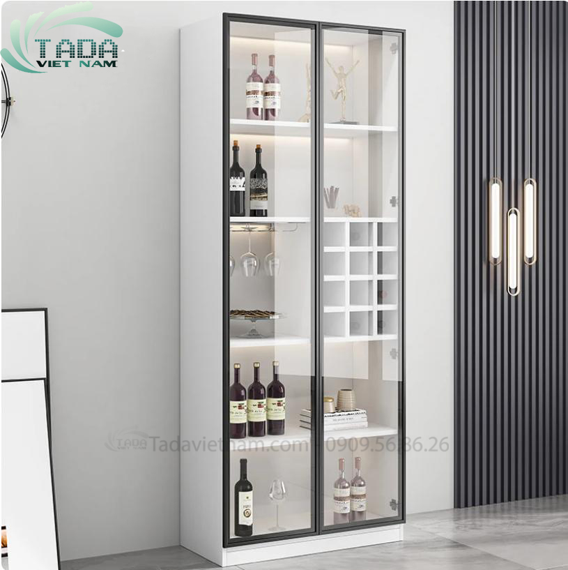 Tủ rượu đẹp phòng khách chất liệu gỗ MDF thương hiệu TADA- TDTR31