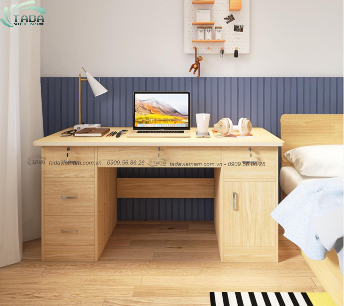 Bàn học ngăn kéo đơn giản ,chất liệu gỗ MDF thương hiệu TADA VIỆT NAM- TDBH20