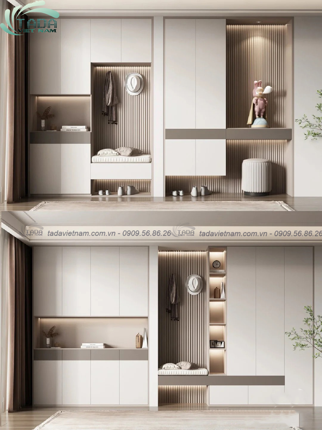 Tủ để giày dép, mẫu mới thiết kế sang trọng,chất liệu gỗ MDF thương hiệu TaDa Việt Nam TDTG17