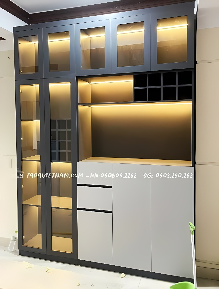 Feedback Combo nội thất màu Ghi kết hợp trắng cho khách hàng ở Q7, SG !