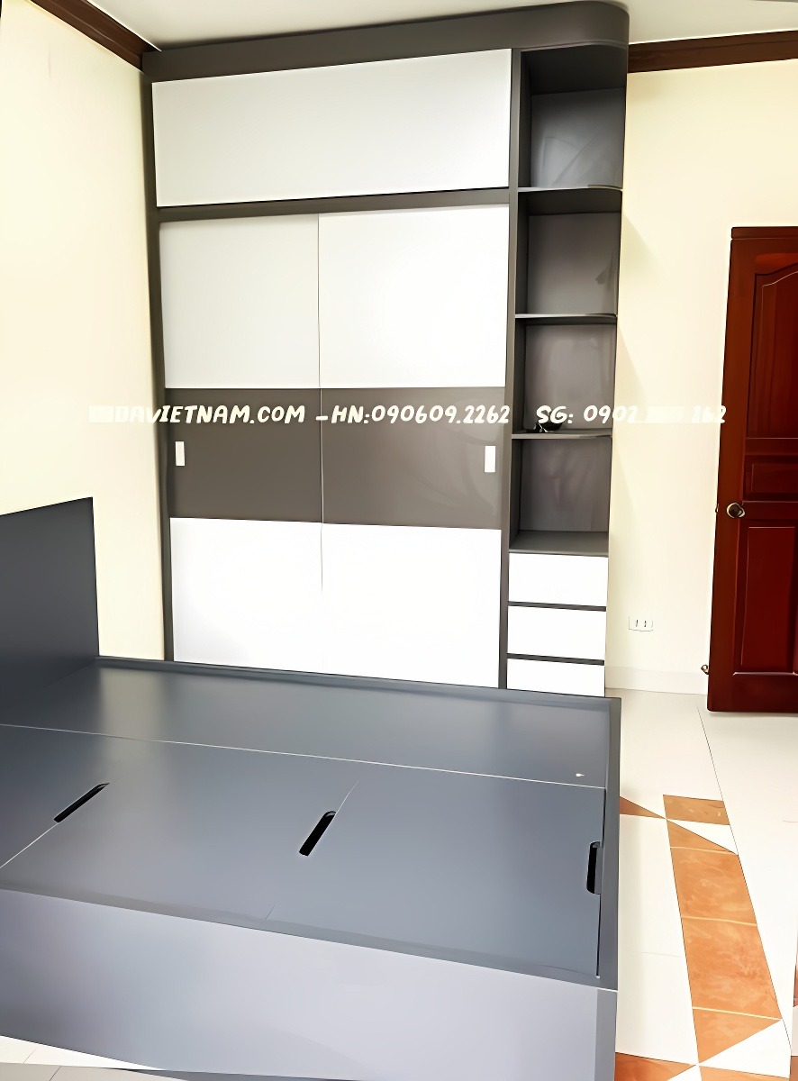 Feedback Combo nội thất màu Ghi kết hợp trắng cho khách hàng ở Q7, SG !