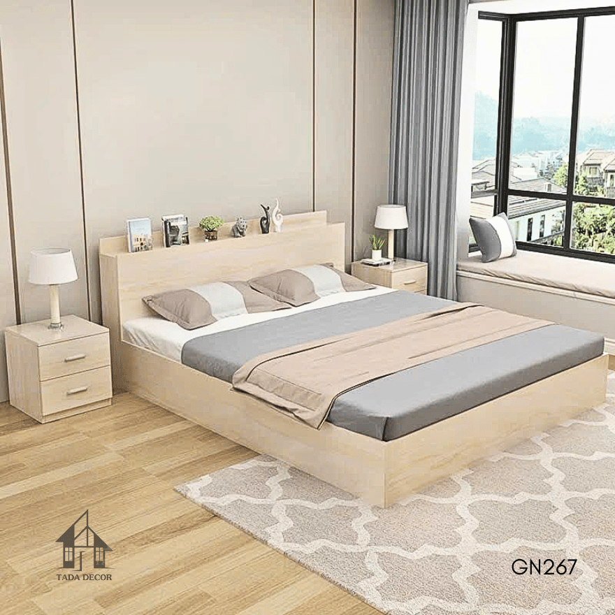 giường ngủ gỗ cao cấp tối giản