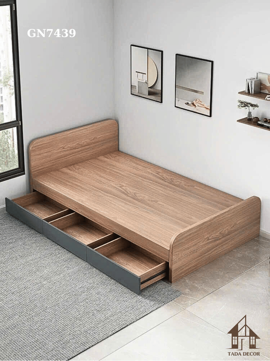 Giường ngủ đơn có hộc kéo đựng đồ