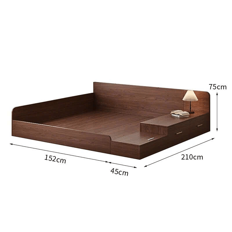 giường ngủ gỗ tủ kéo cạnh