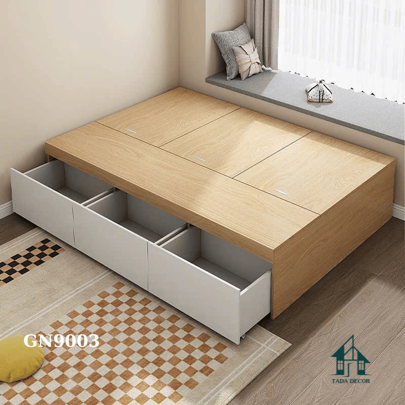 giường ngủ có tủ kéo tiết kiệm không gian