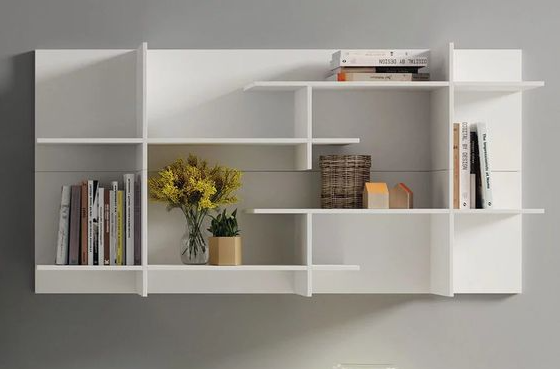 kệ gỗ treo tường cho không gian nhà hiện đại