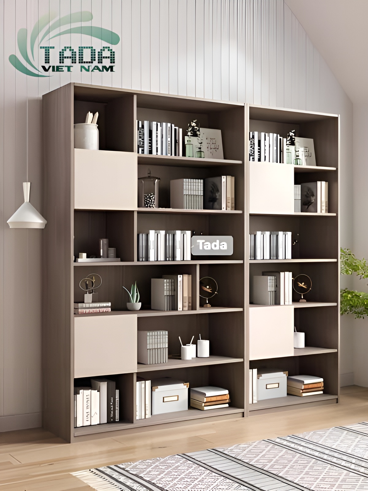Kệ sách đứng gỗ công nghiệp MDF, thương hiệu TADA Việt Nam - TDKS14