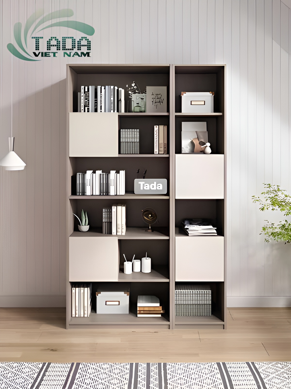 Kệ sách đứng gỗ công nghiệp MDF, thương hiệu TADA Việt Nam - TDKS14
