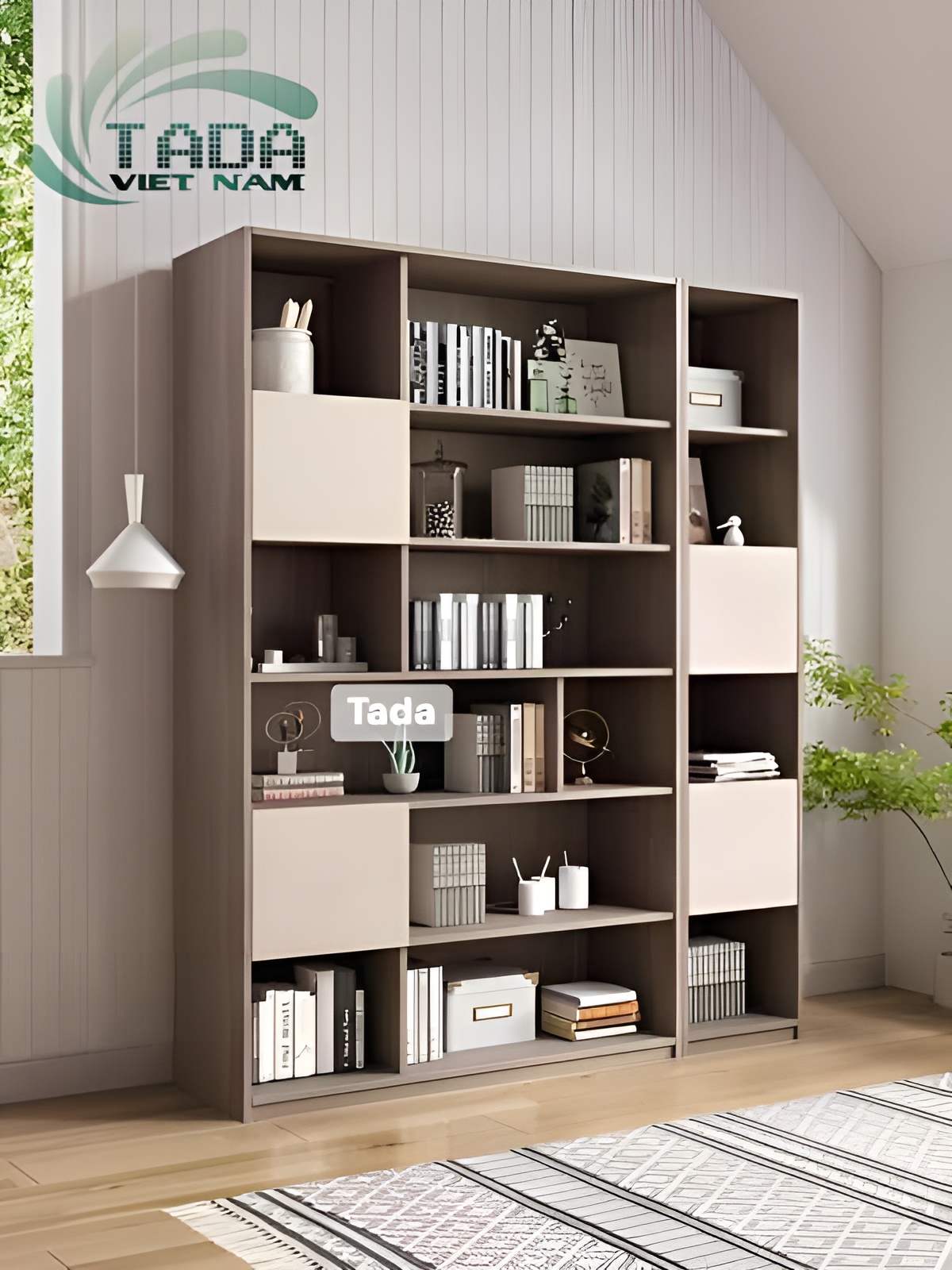 Kệ sách đứng gỗ công nghiệp MDF, thương hiệu TADA Việt Nam - TDKS14