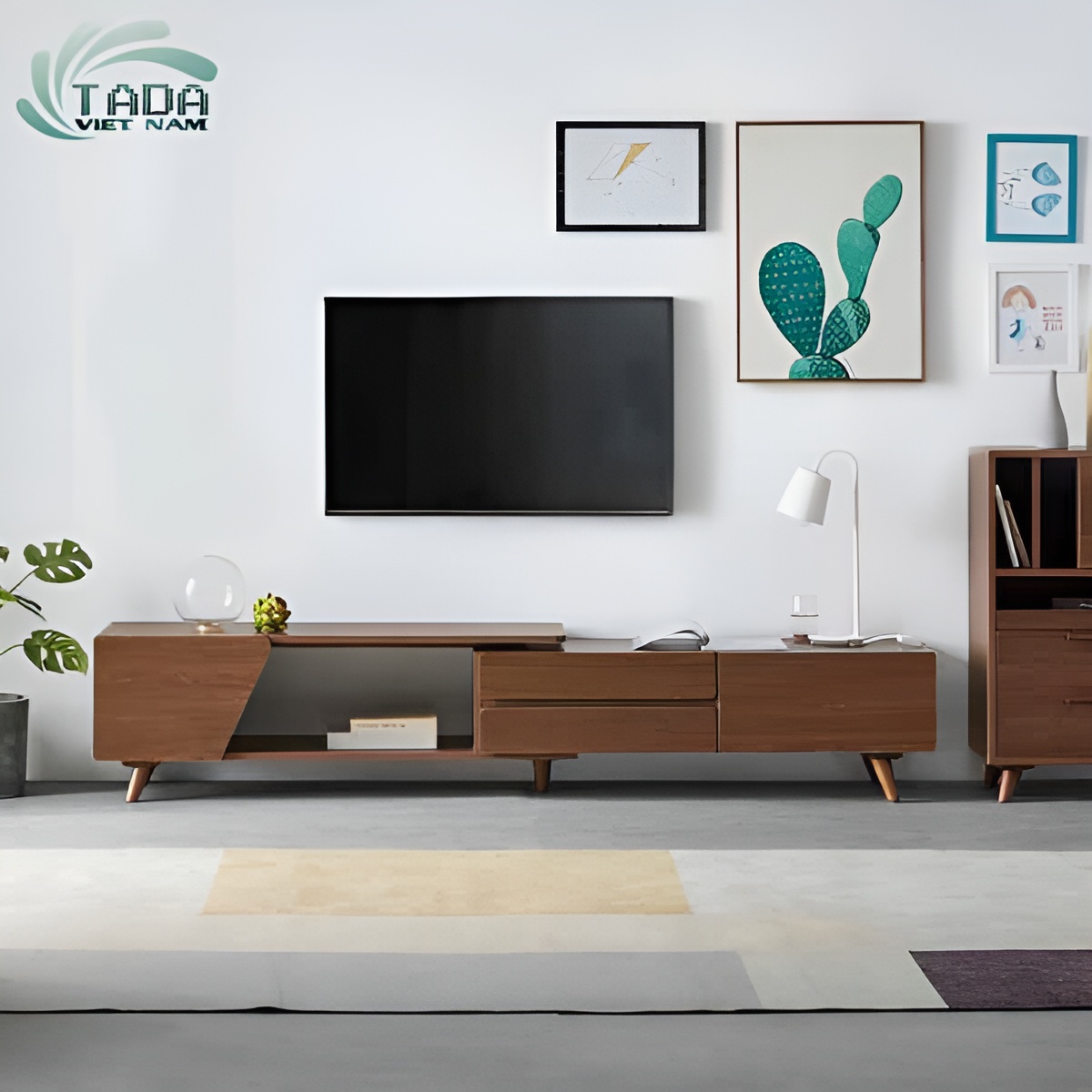 Kệ tivi để sàn gỗ công nghiệp, tiện ích cho ngôi nhà của bạn, thương hiệu TADA Việt Nam TDTV84